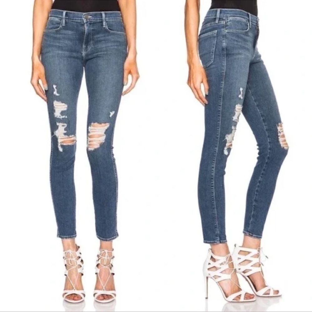 FRAME Denim Le High Skinny in Seeley Wash 25